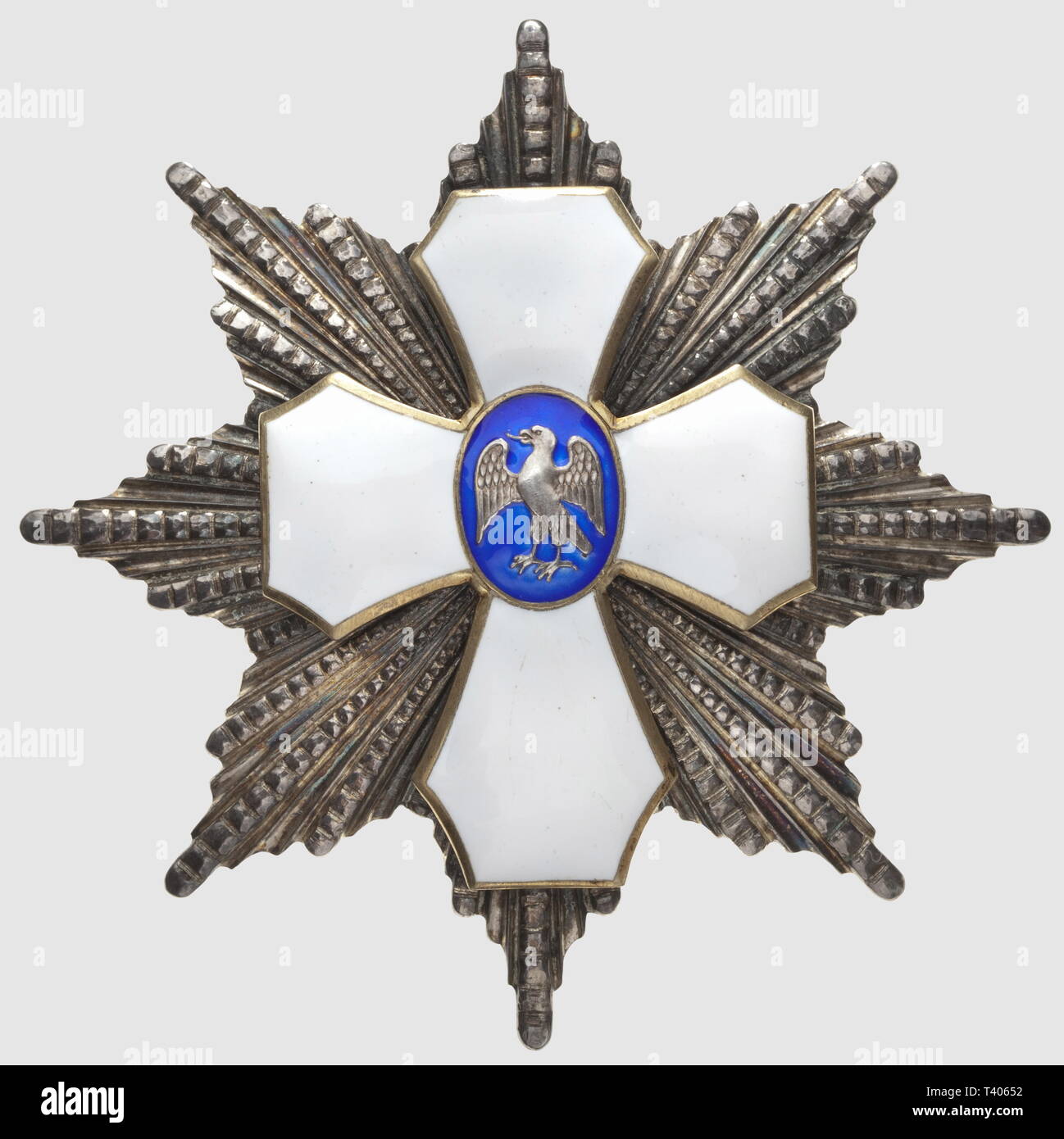 Ordre du Faucon, plaque de grand croix, en argent, poincon '925S-KA', diamètre 83mm, 2ème modèle 1944. Créé le 3 juillet 1921 par Christian X, roi de Danemark et d'Islande, Additional-Rights-Clearance-Info-Not-Available Stock Photo