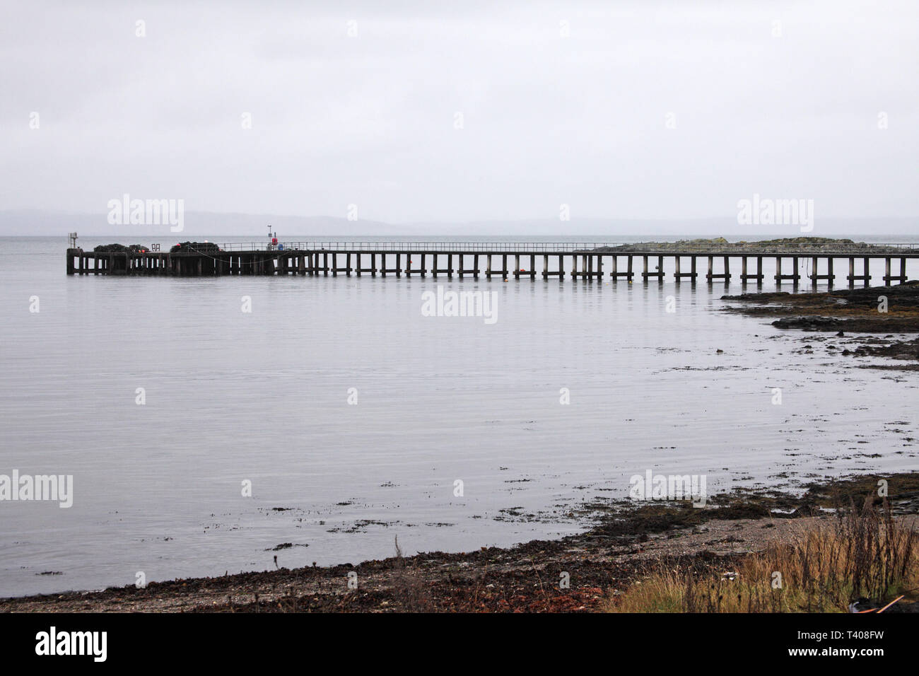 Jura distillery pier Craighouse Jura Scotland UK Stock Photo