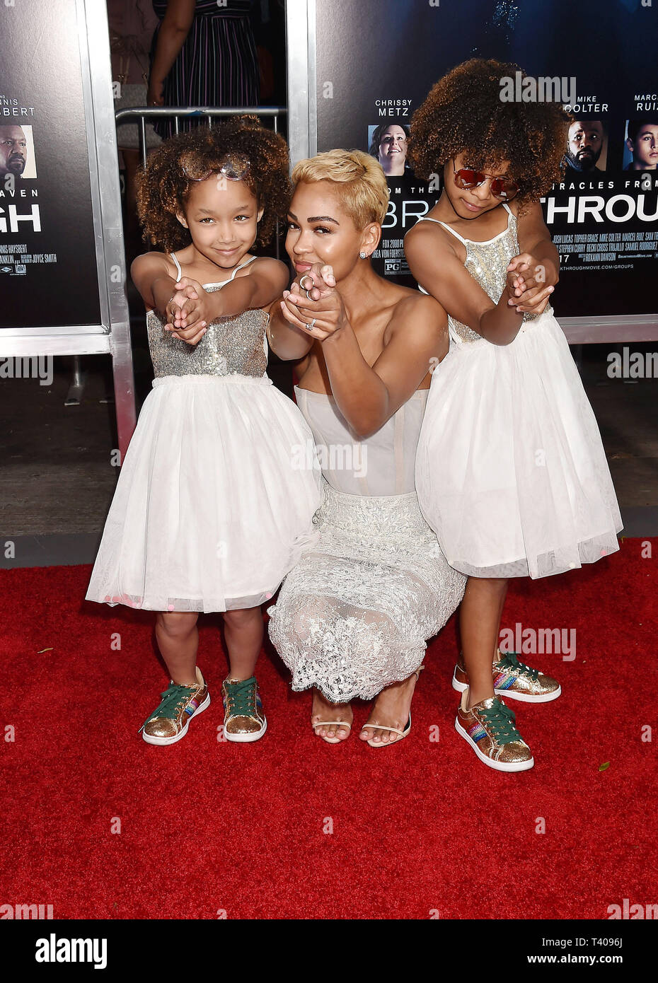 WESTWOOD, CA - APRIL 11: (L-R) Dani Lane, Meagan Good and Dannah Lane  attend the premiere of