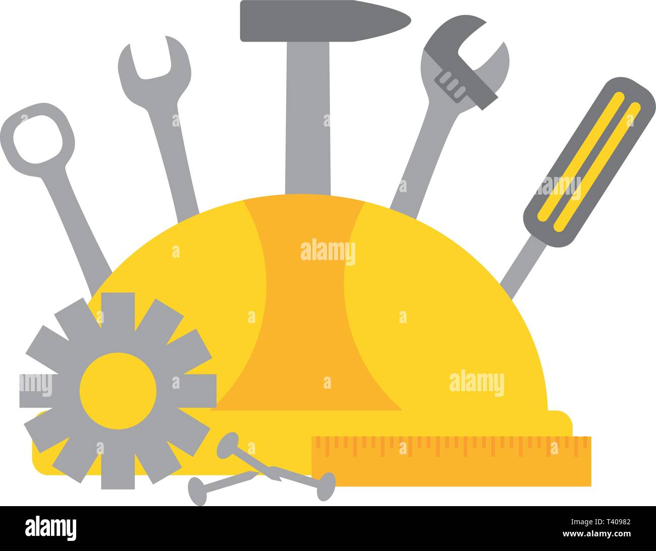 helmet construction tools Stock Vector Image & Art - Alamy