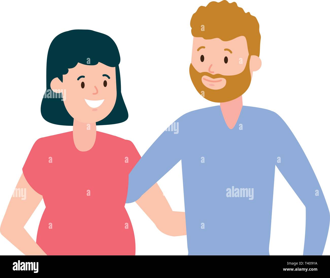 happy pregnant couple Stock Vector Image & Art - Alamy