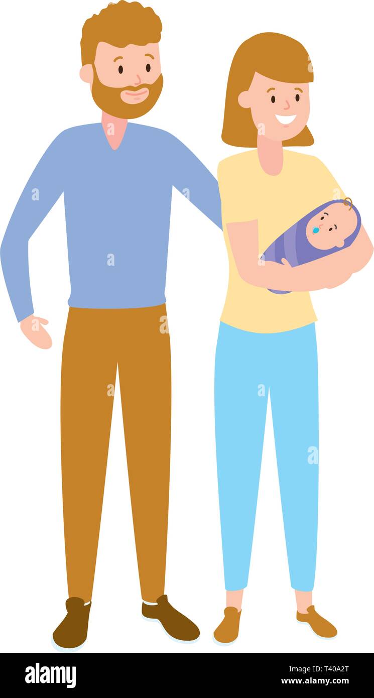 mom dad and baby Stock Vector Image & Art - Alamy