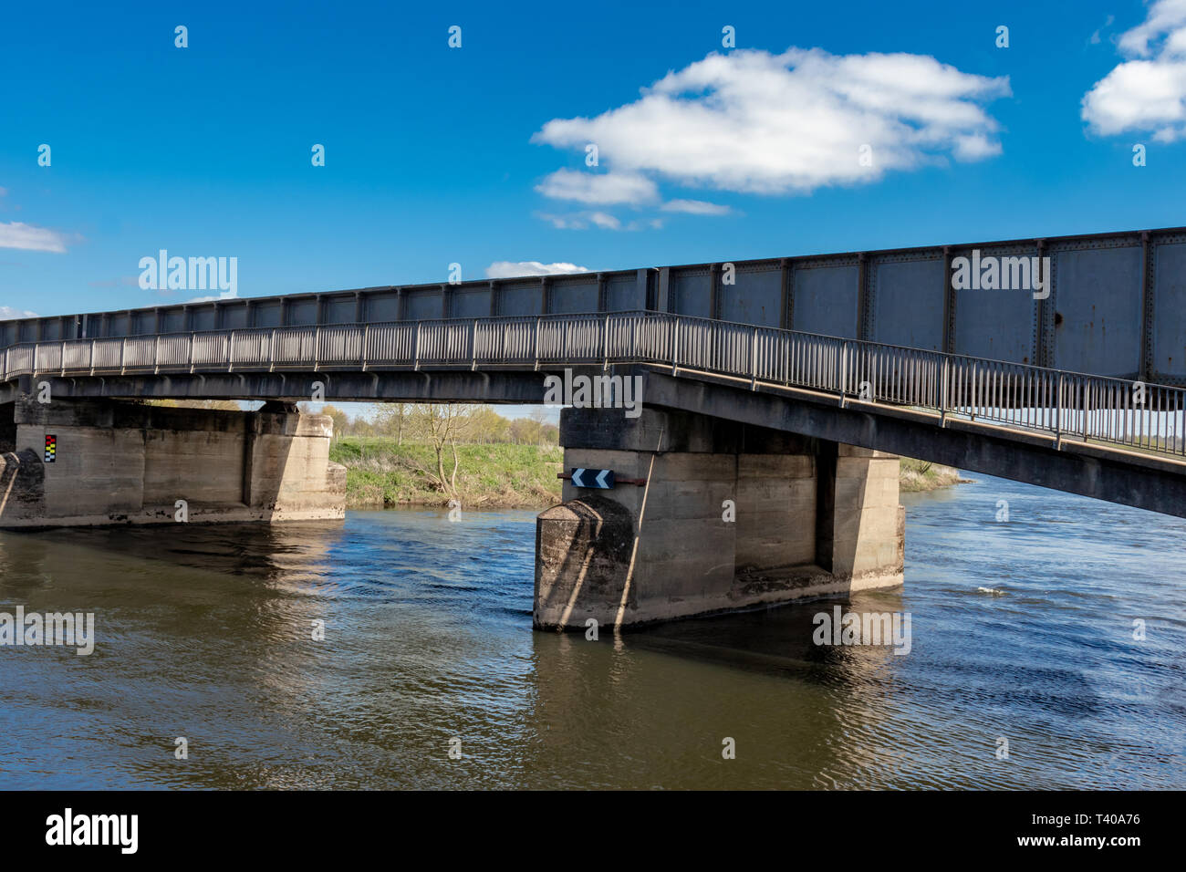 Trent and Mersey Canal ,Lock Gates and Railway Bridge near to Sawley