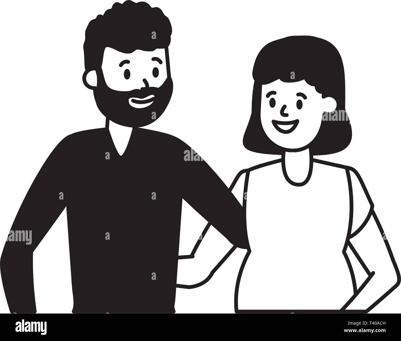 happy pregnant couple Stock Vector Image & Art - Alamy