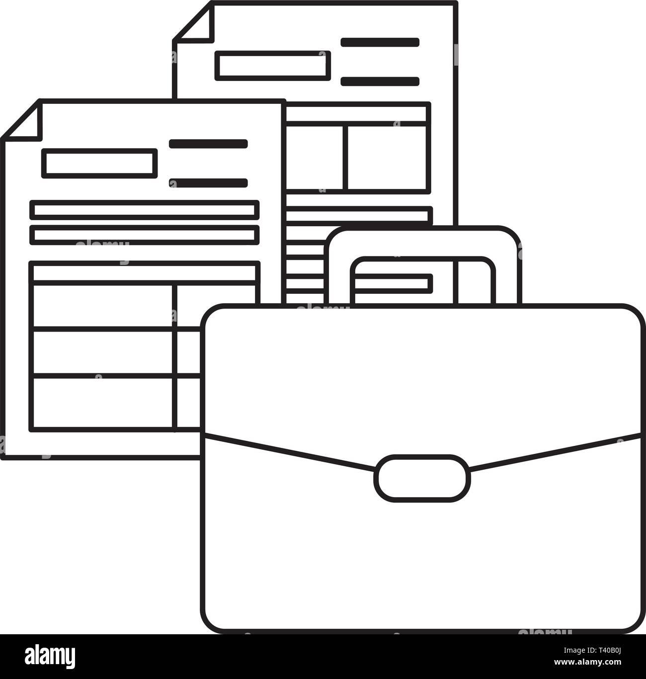 suitcase forms tax payment Stock Vector