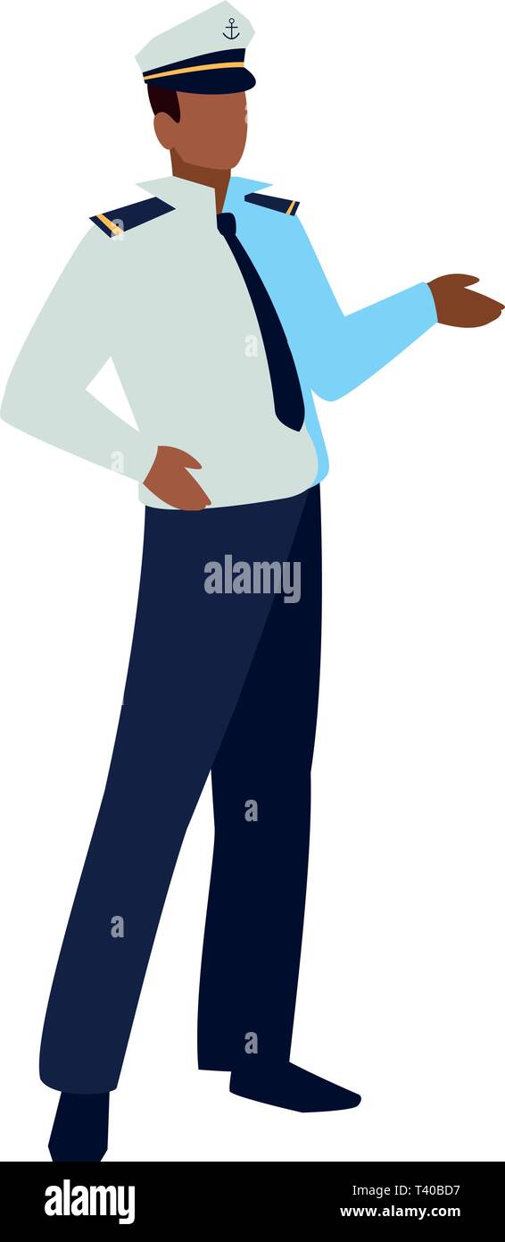 sailor captain marine character vector illustration design Stock Vector ...