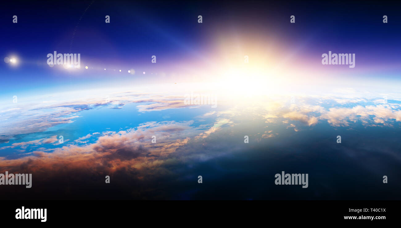 Abstract planets and space background Stock Photo - Alamy