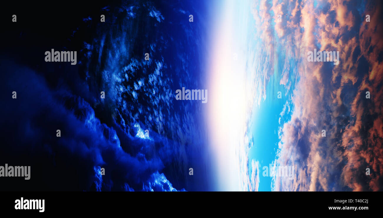 Abstract planets and space background Stock Photo - Alamy