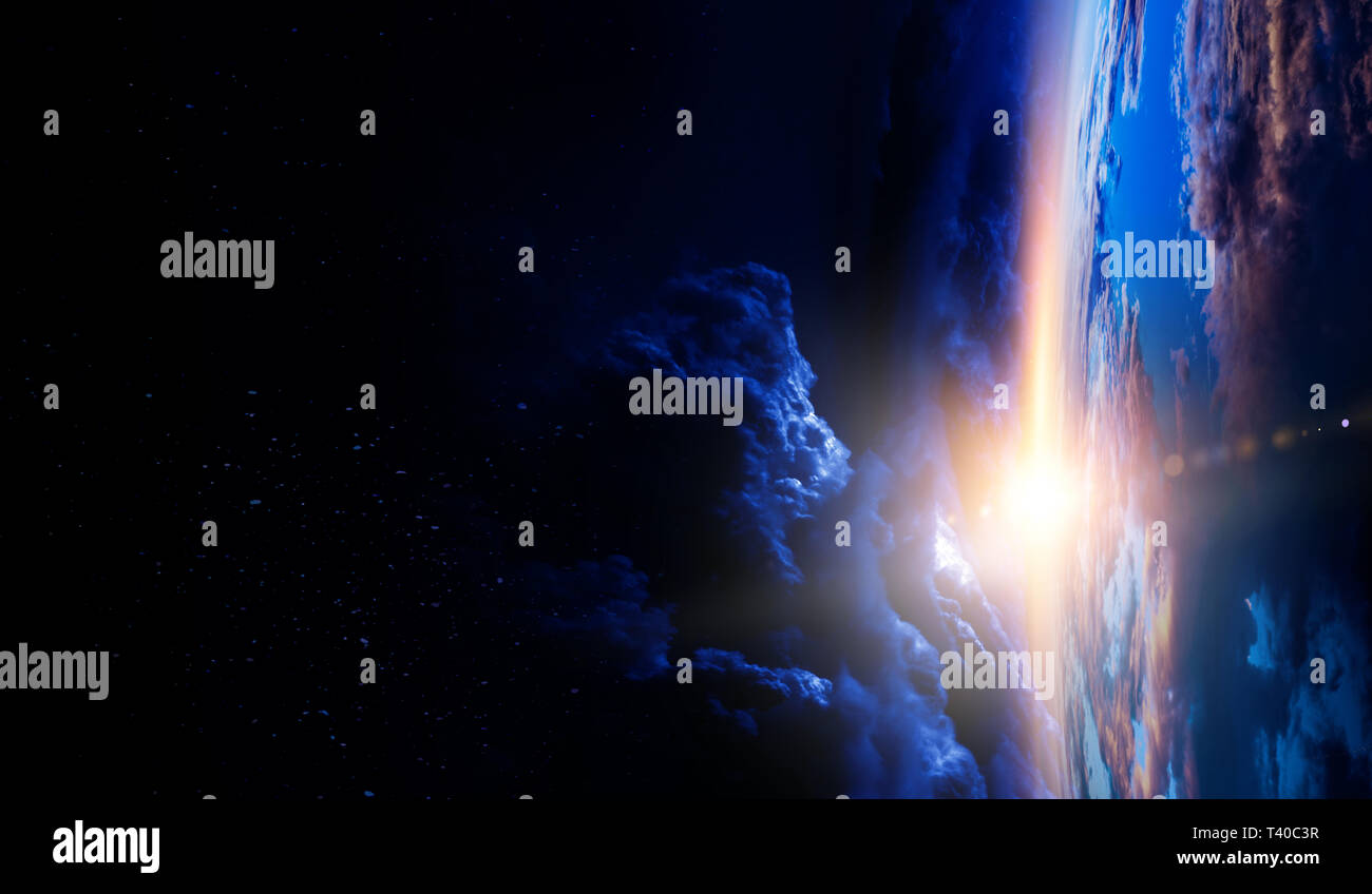 Abstract planets and space background Stock Photo - Alamy