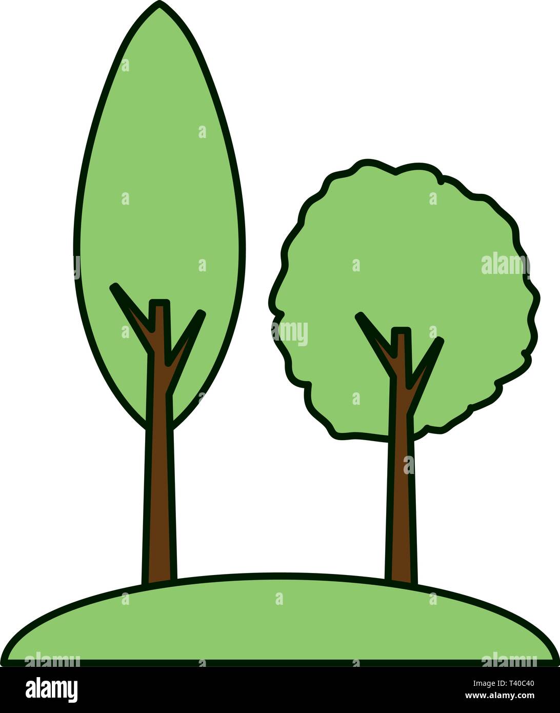 trees forest nature Stock Vector Image & Art - Alamy