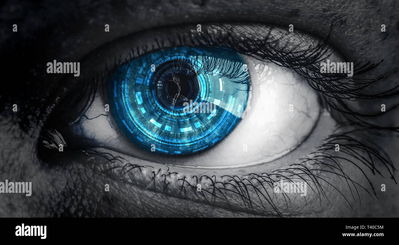 Abstract high tech eye concept Stock Photo