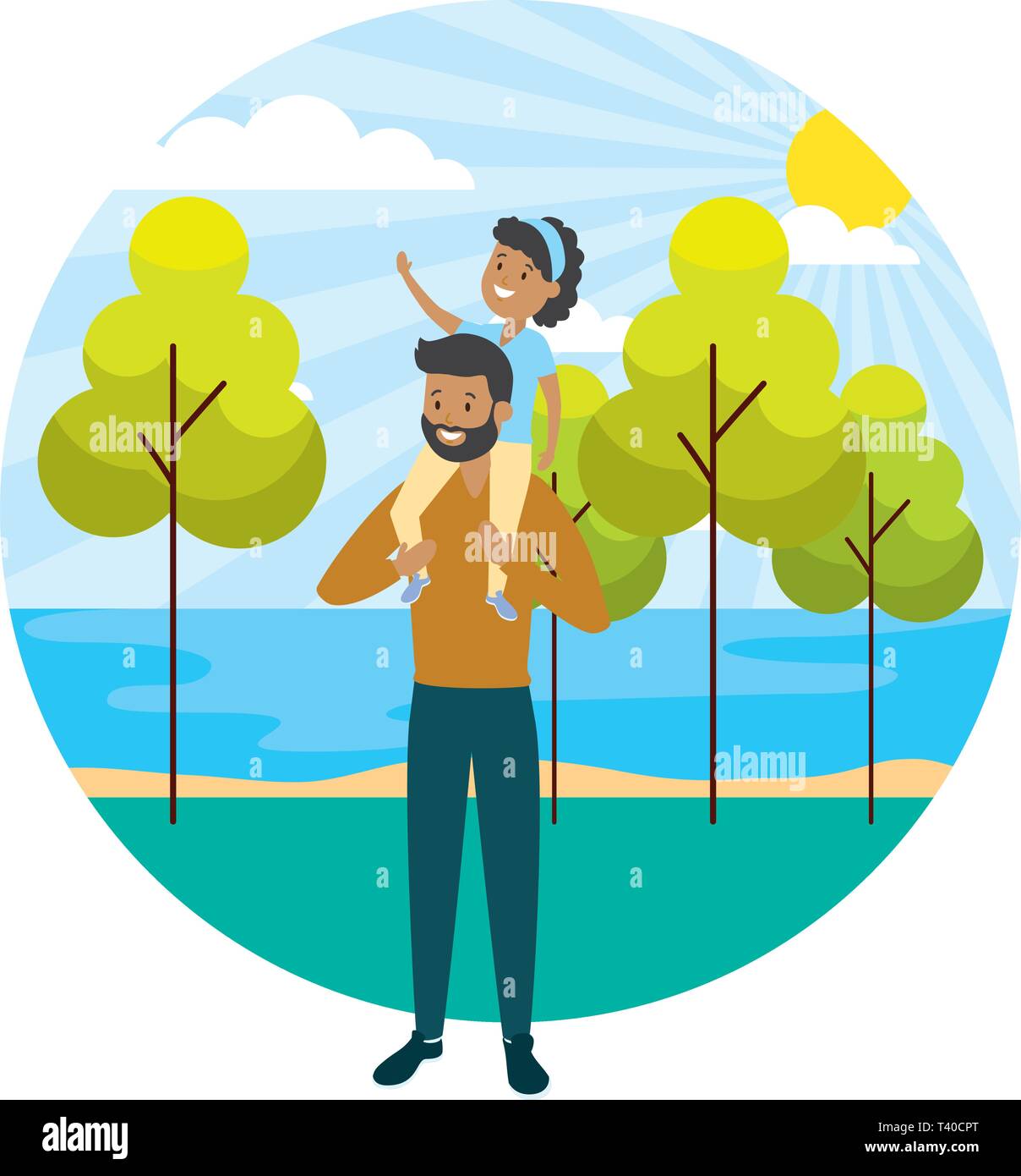 family people outdoors Stock Vector Image & Art - Alamy