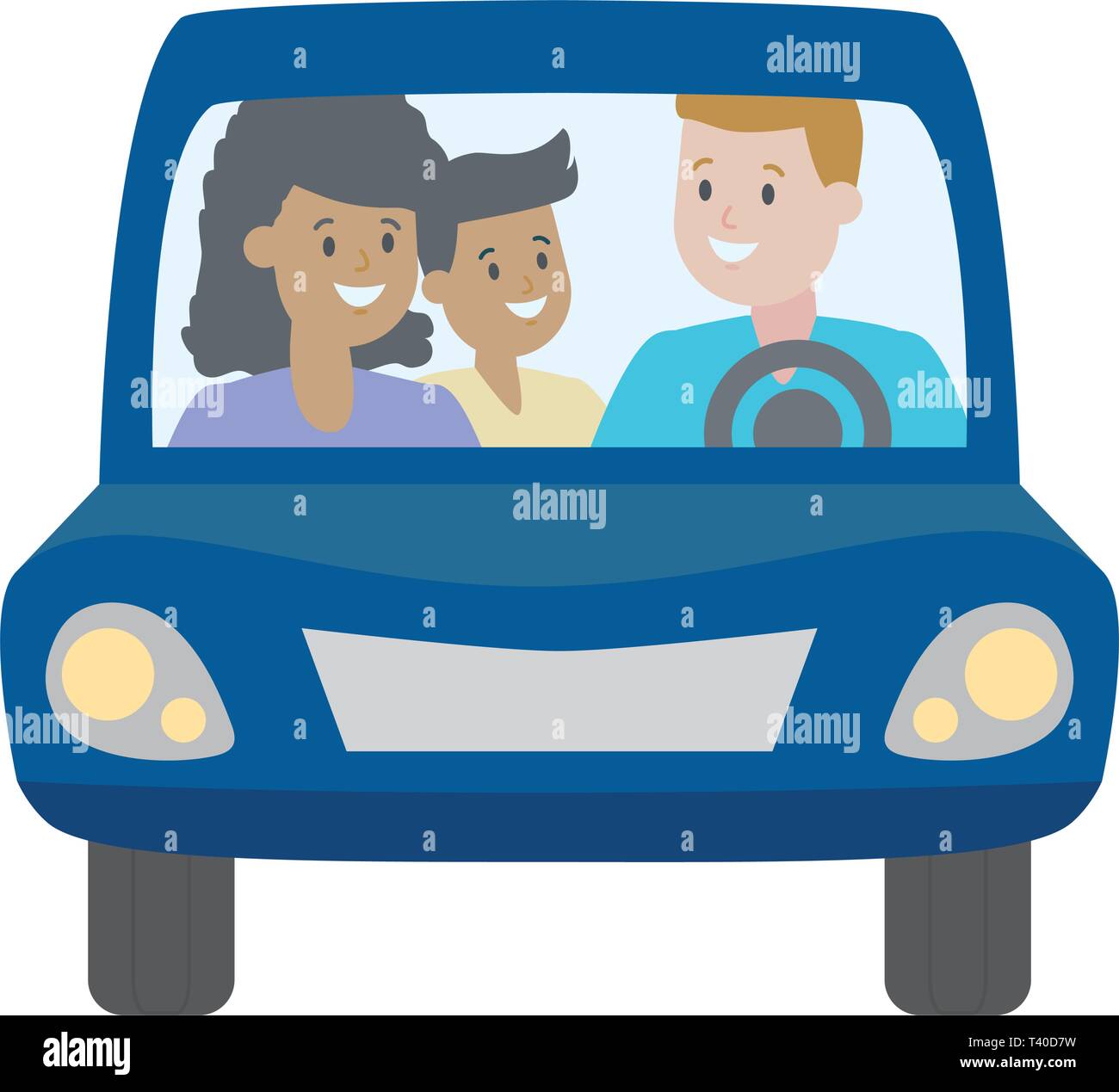 family in the car Stock Vector Image & Art Alamy