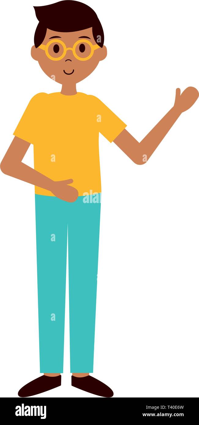 boy waving hand Stock Vector Image & Art - Alamy