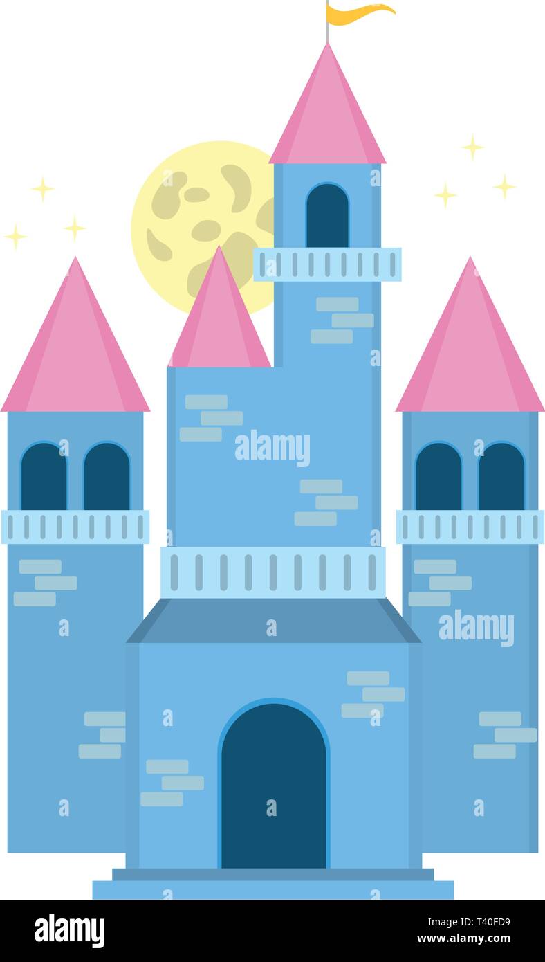 Blue stone castle Stock Vector Images - Alamy