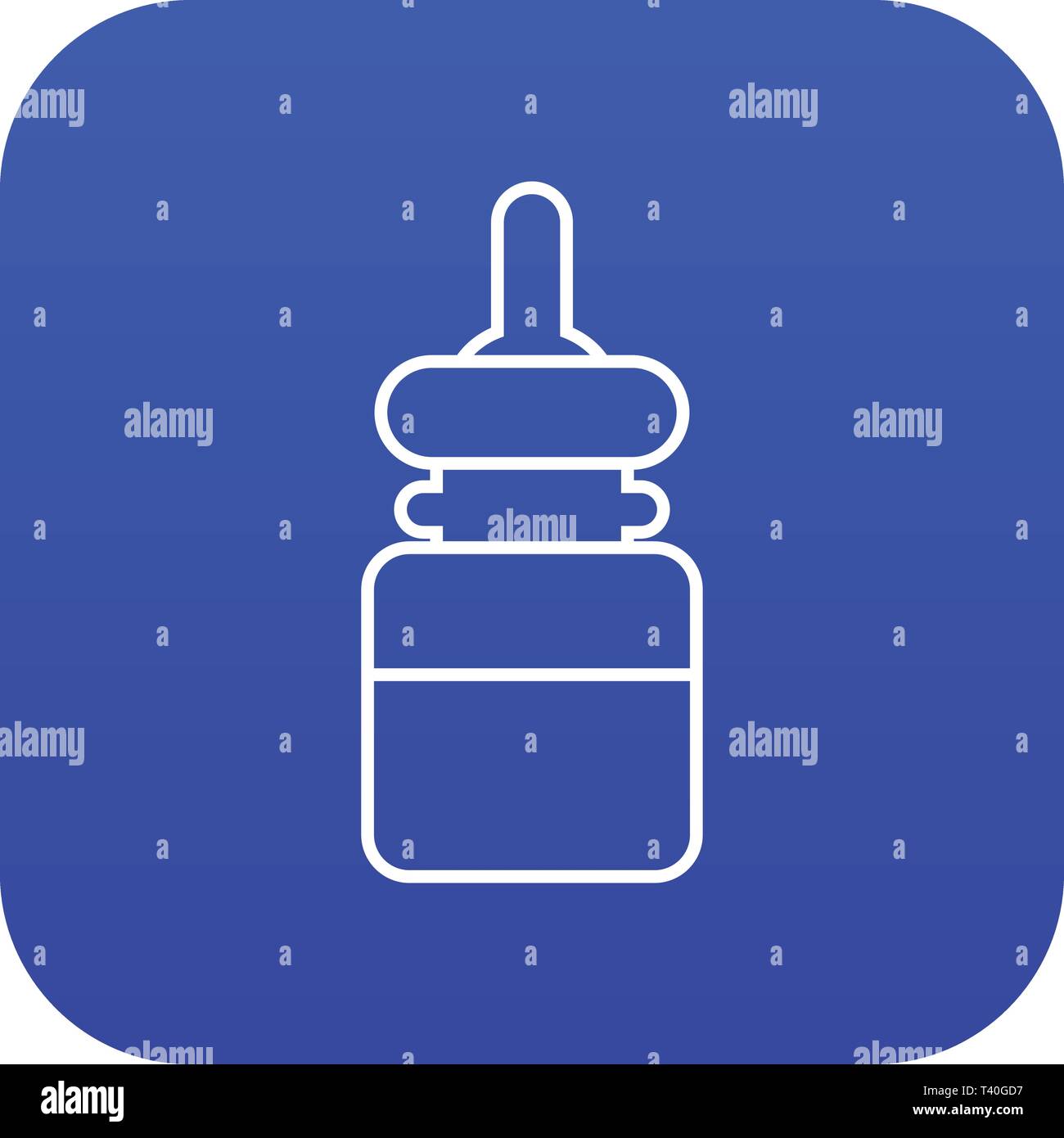 Baby bottle icon blue vector Stock Vector Image & Art - Alamy