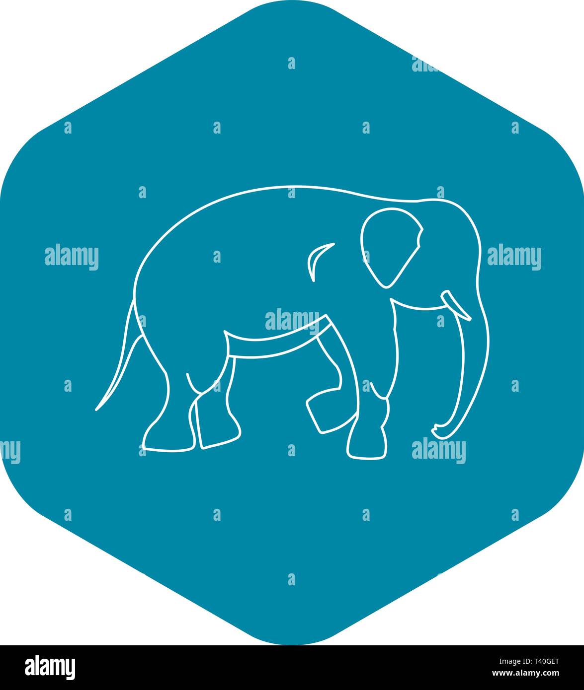 Elephant icon, outline style Stock Vector Image & Art - Alamy