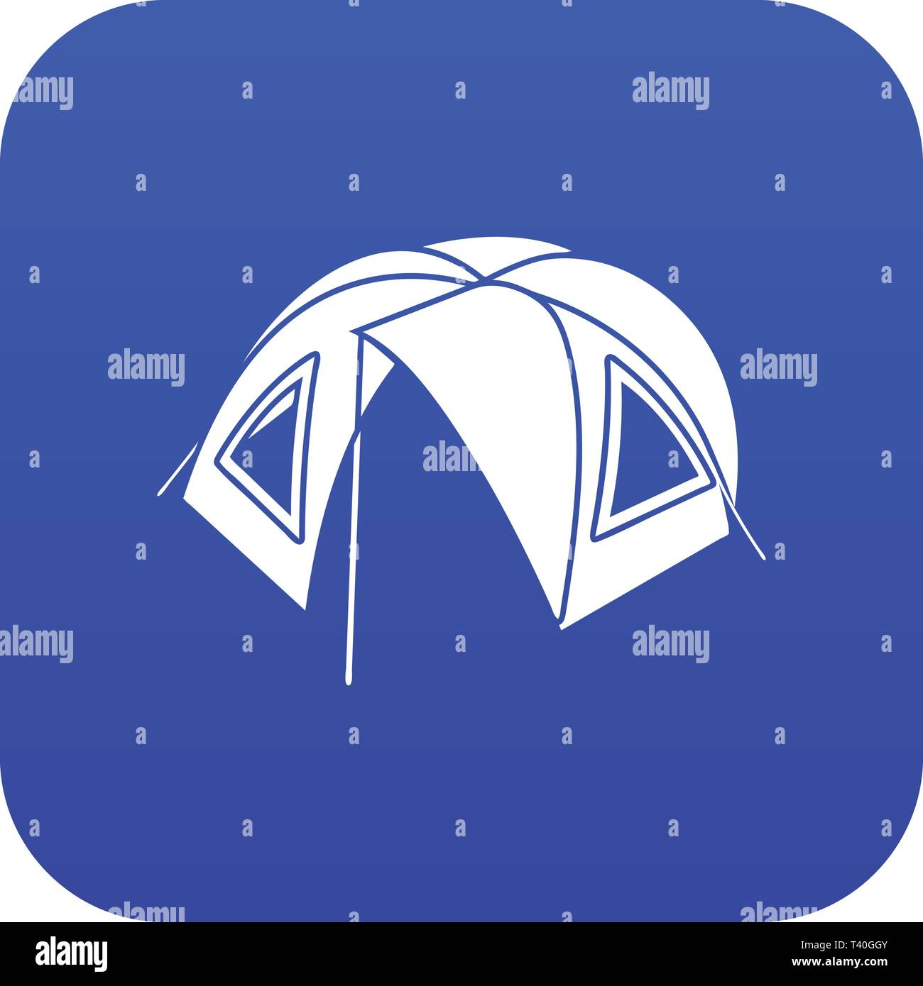 Tourist tent icon blue vector Stock Vector
