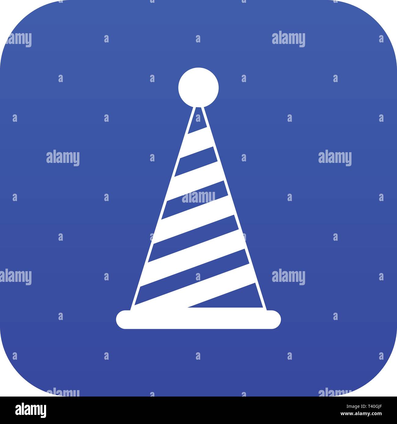 Party hat icon digital blue Stock Vector Image & Art Alamy