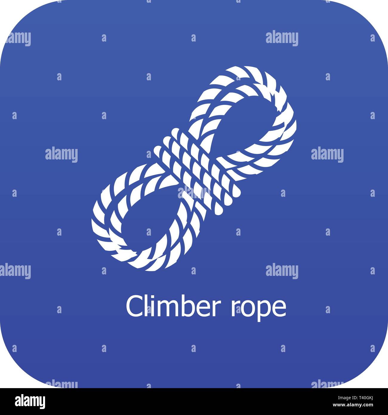Climber rope icon blue vector Stock Vector Image & Art - Alamy