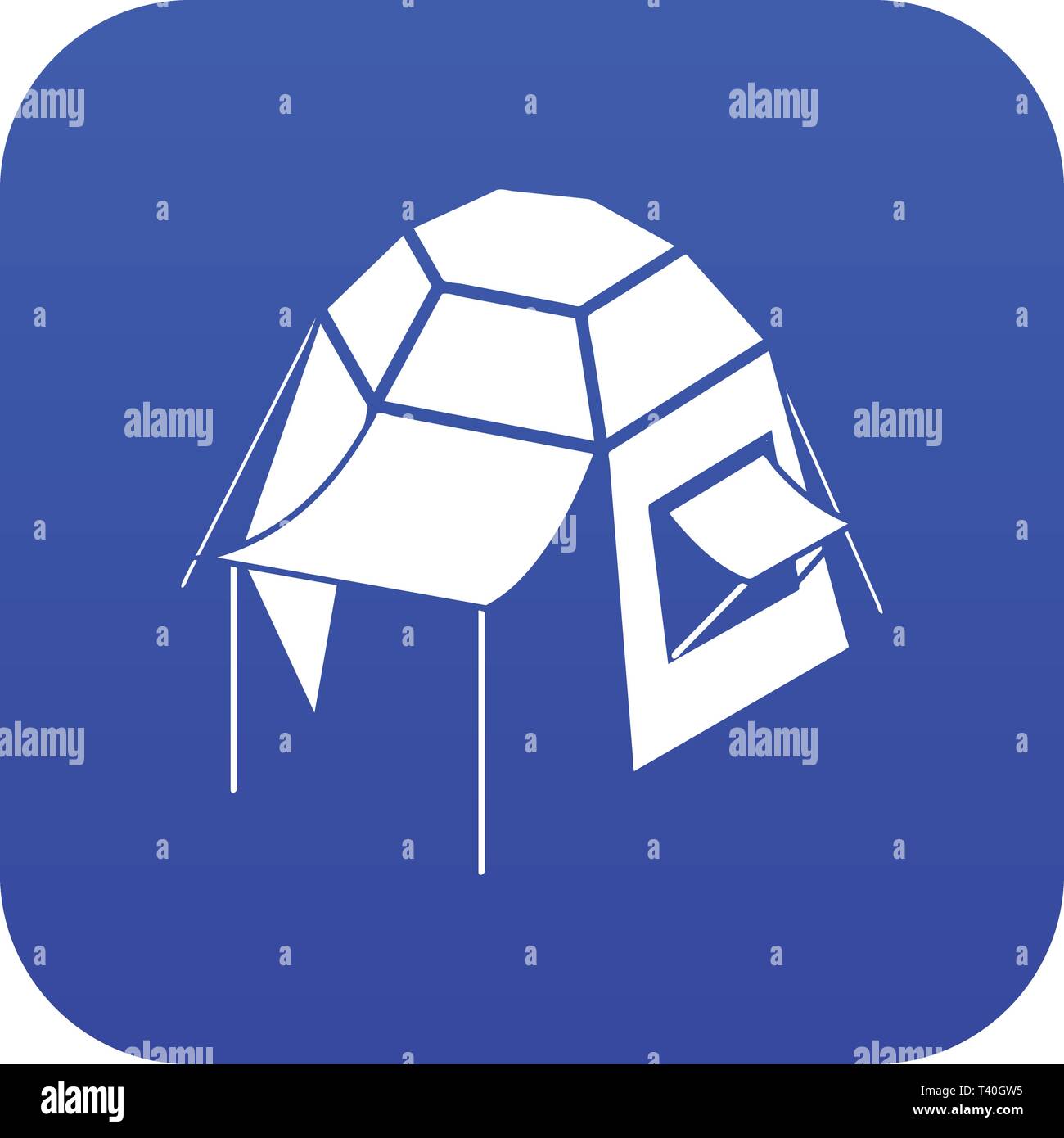 Camping tent icon blue vector Stock Vector Image & Art - Alamy