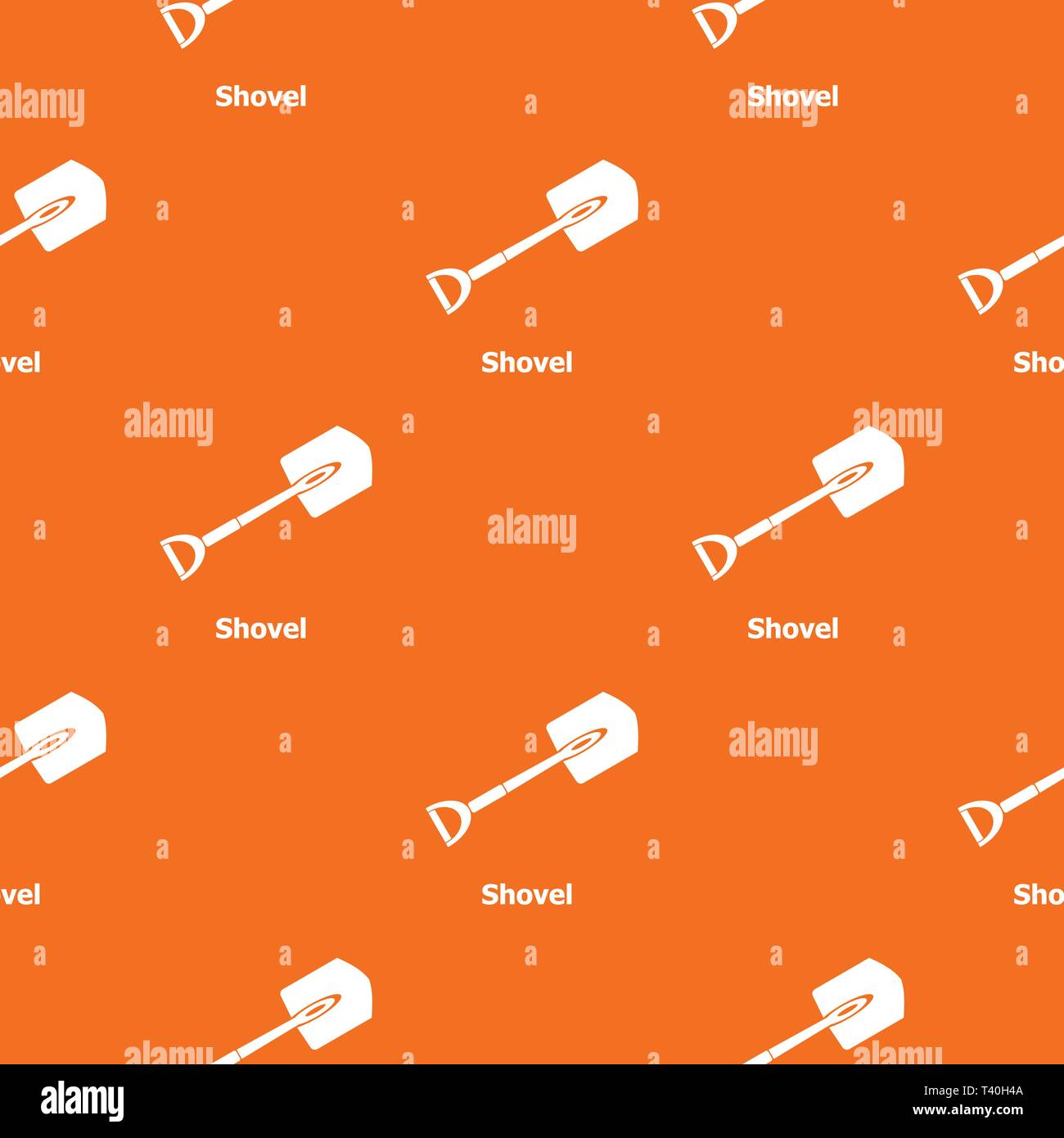 Shovel pattern vector orange Stock Vector