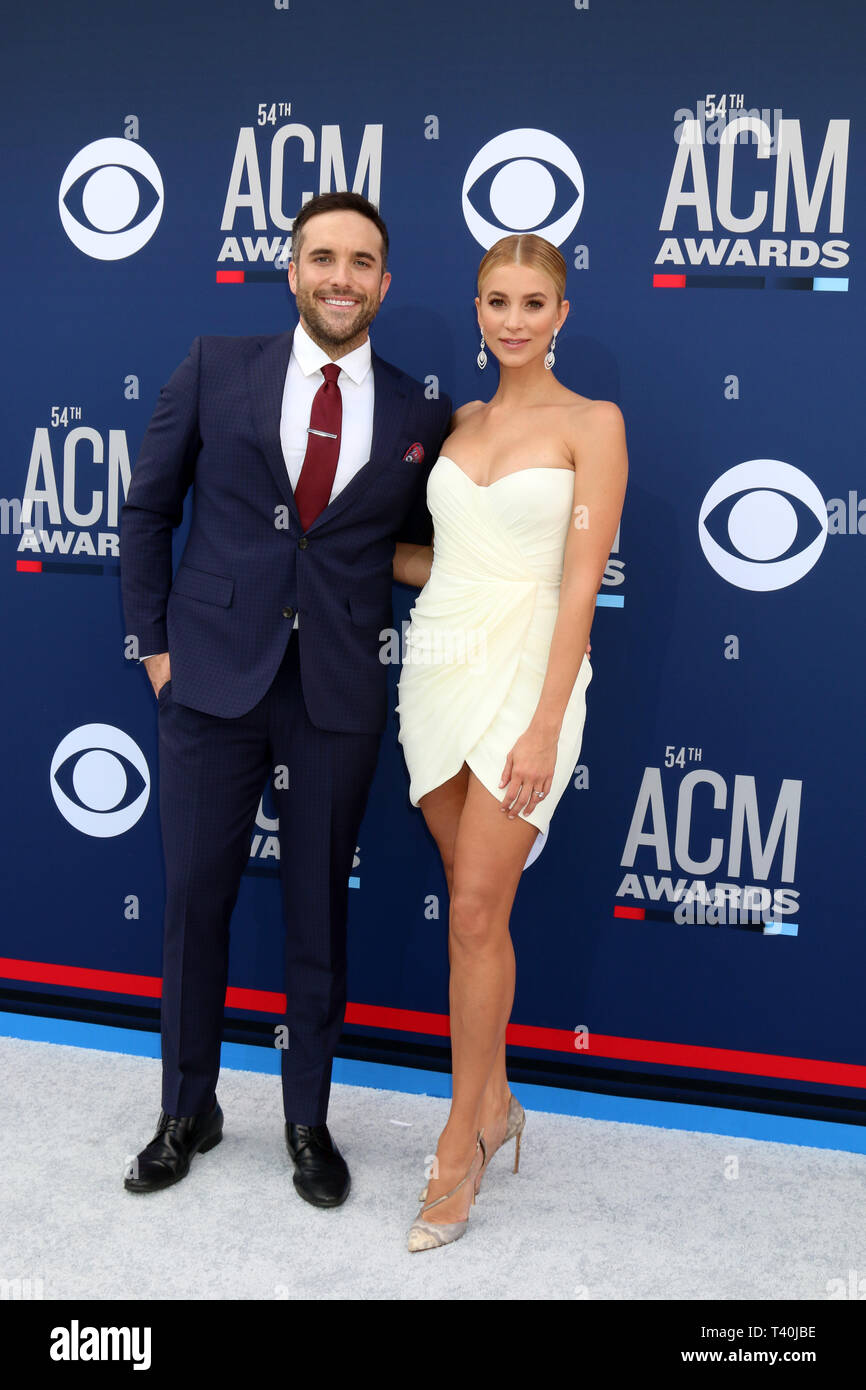 April 7, 2019 - Las Vegas, NV, USA - LAS VEGAS - APR 7:  Tyler Rich, Sabina Gadecki at the 54th Academy of Country Music Awards at the MGM Grand Garden Arena on April 7, 2019 in Las Vegas, NV (Credit Image: © Kay Blake/ZUMA Wire) Stock Photo