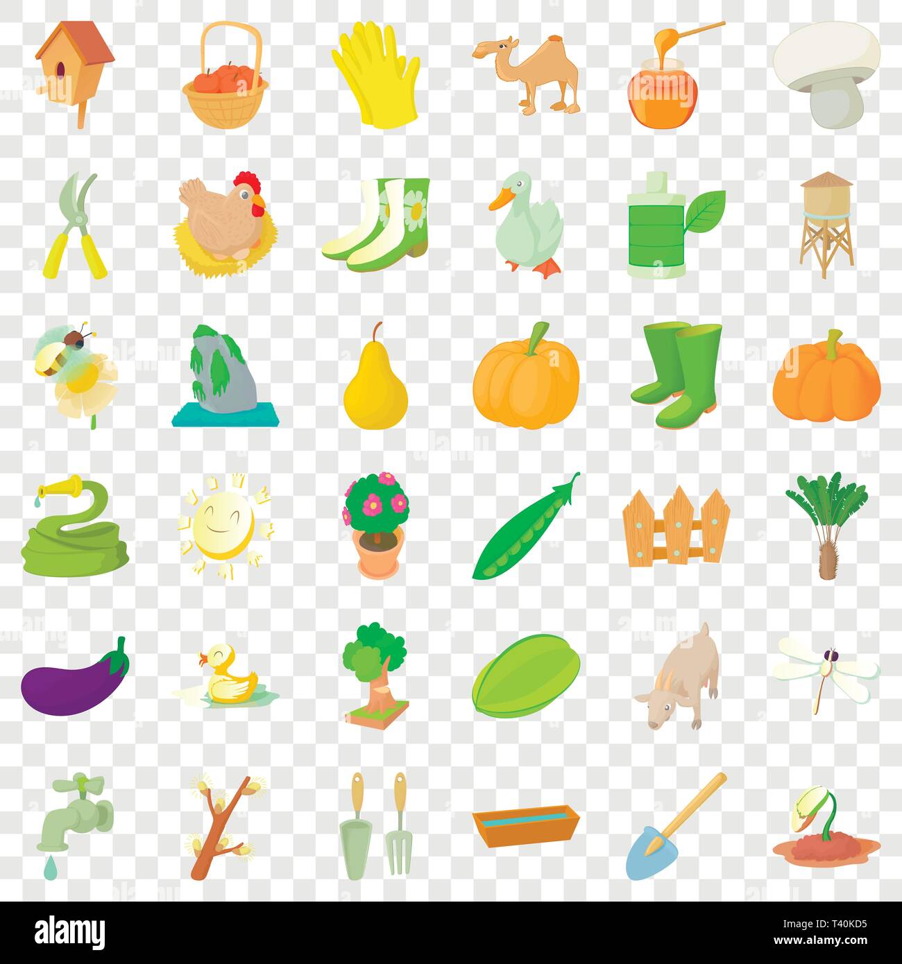 Agriculture icons set, cartoon style Stock Vector Image & Art - Alamy