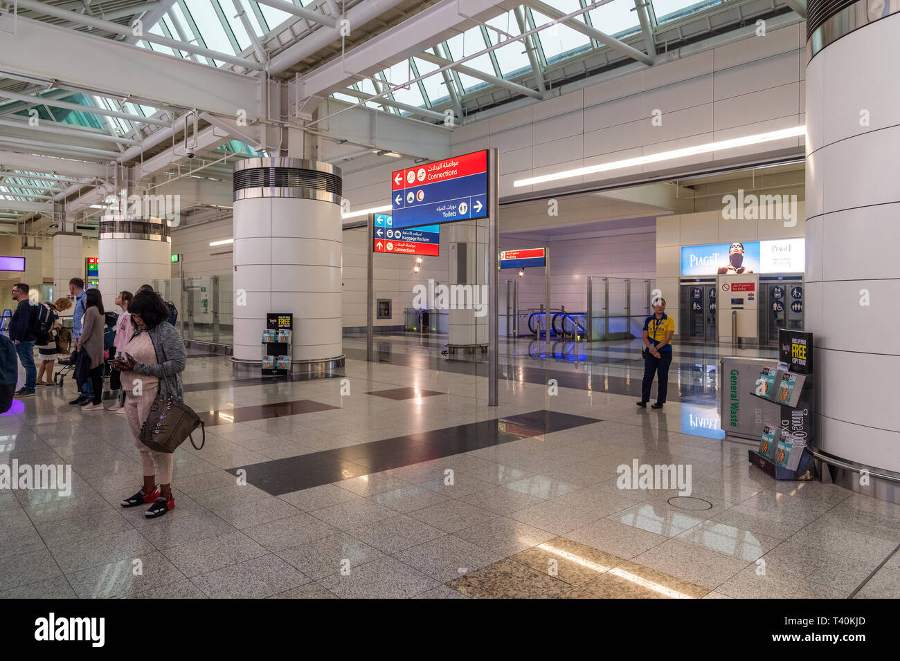 Dubai, UAE - March 27. 2019. the DXB airport arrival terminal Stock Photo