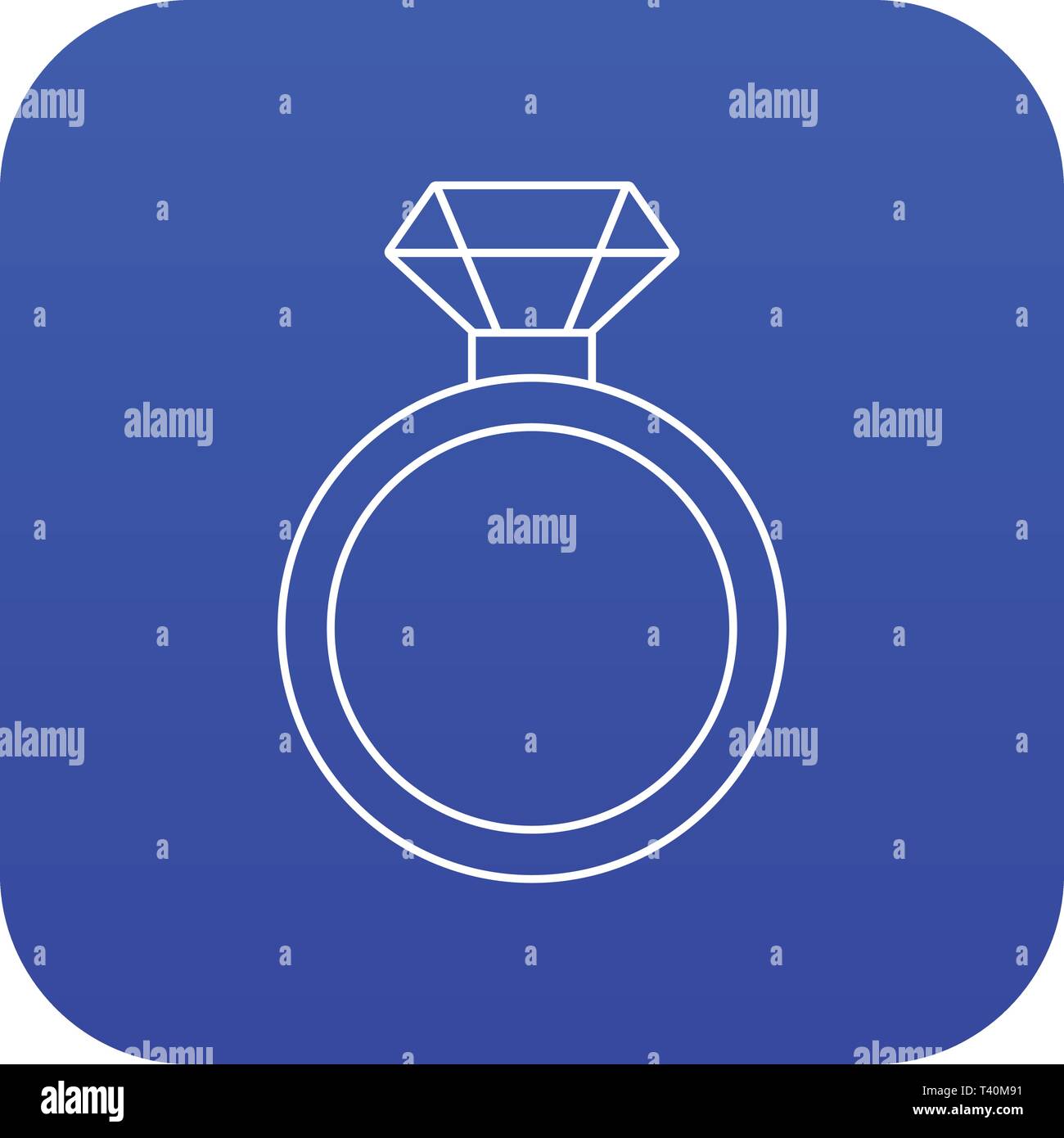 Diamond engagement ring icon blue vector Stock Vector Image & Art - Alamy