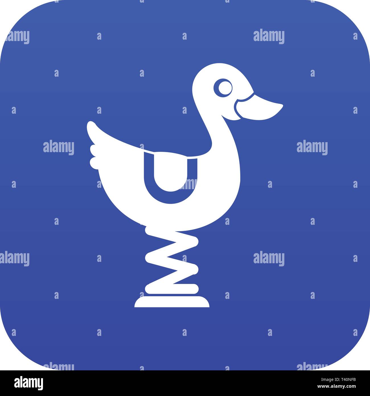 Duck ride in playground icon digital blue Stock Vector Image & Art - Alamy