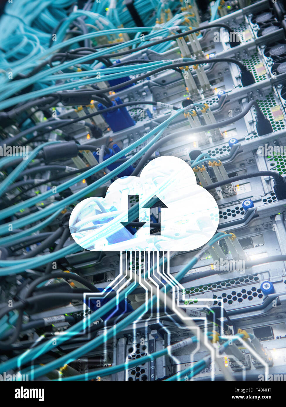 CLoud server and computing, data storage and processing. Internet and ...