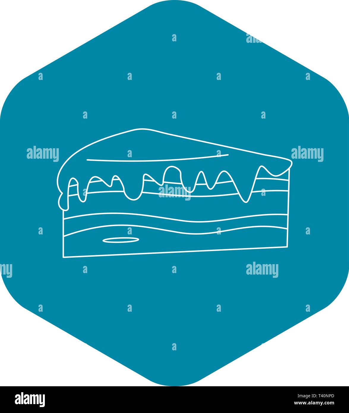 Cake icon, outline style Stock Vector Image & Art - Alamy
