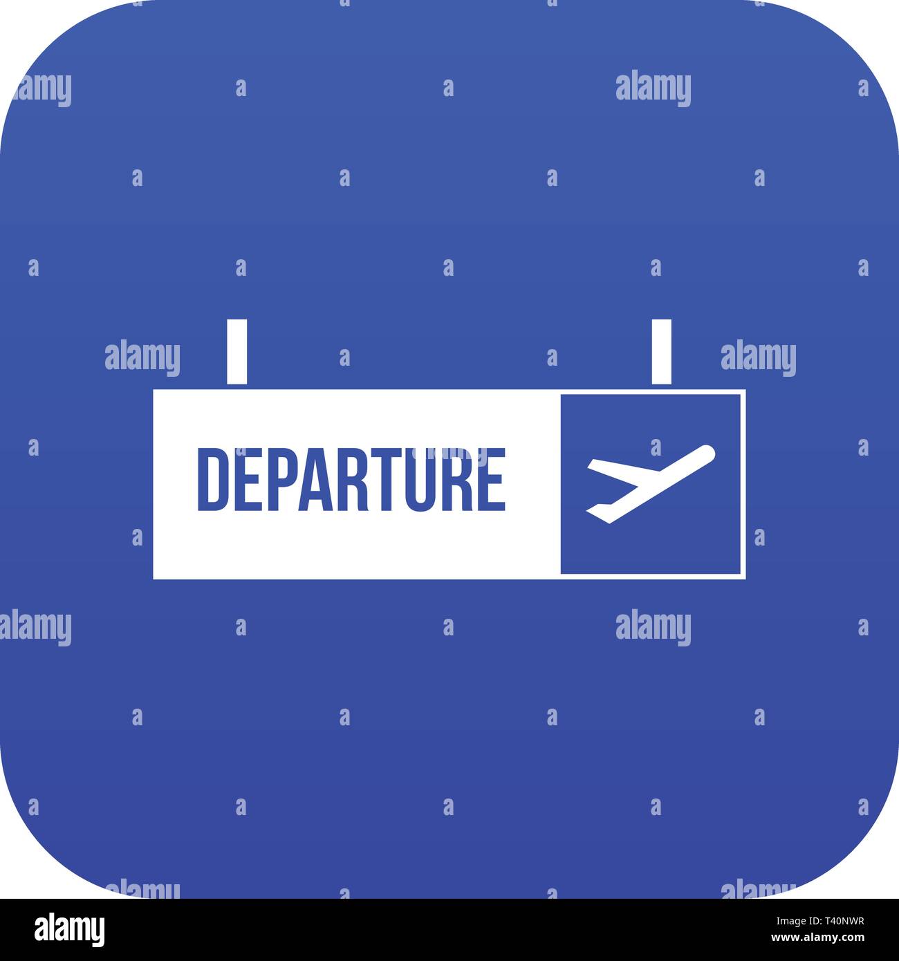 Airport departure sign icon digital blue Stock Vector