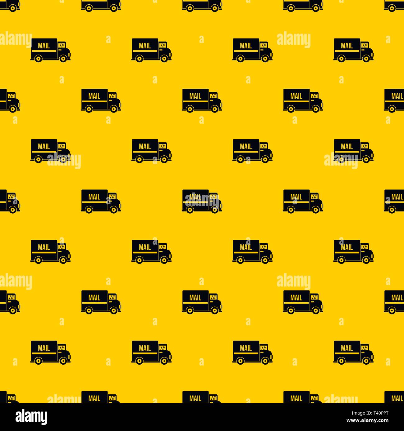 Mail truck pattern vector Stock Vector
