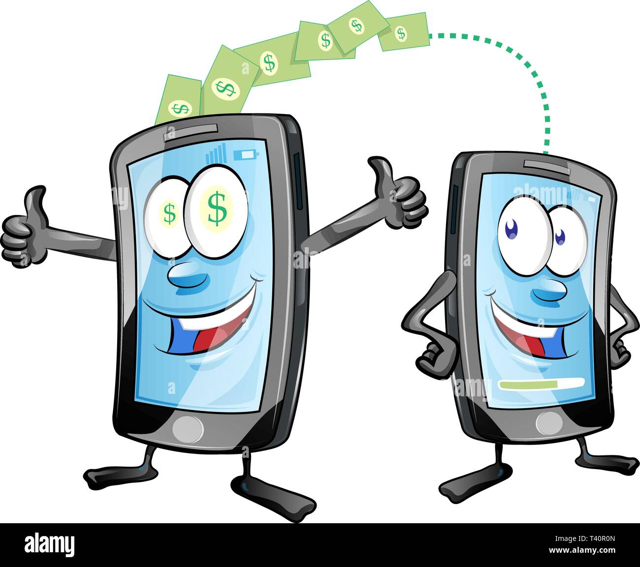 Mobile payment cartoon hi-res stock photography and images - Alamy