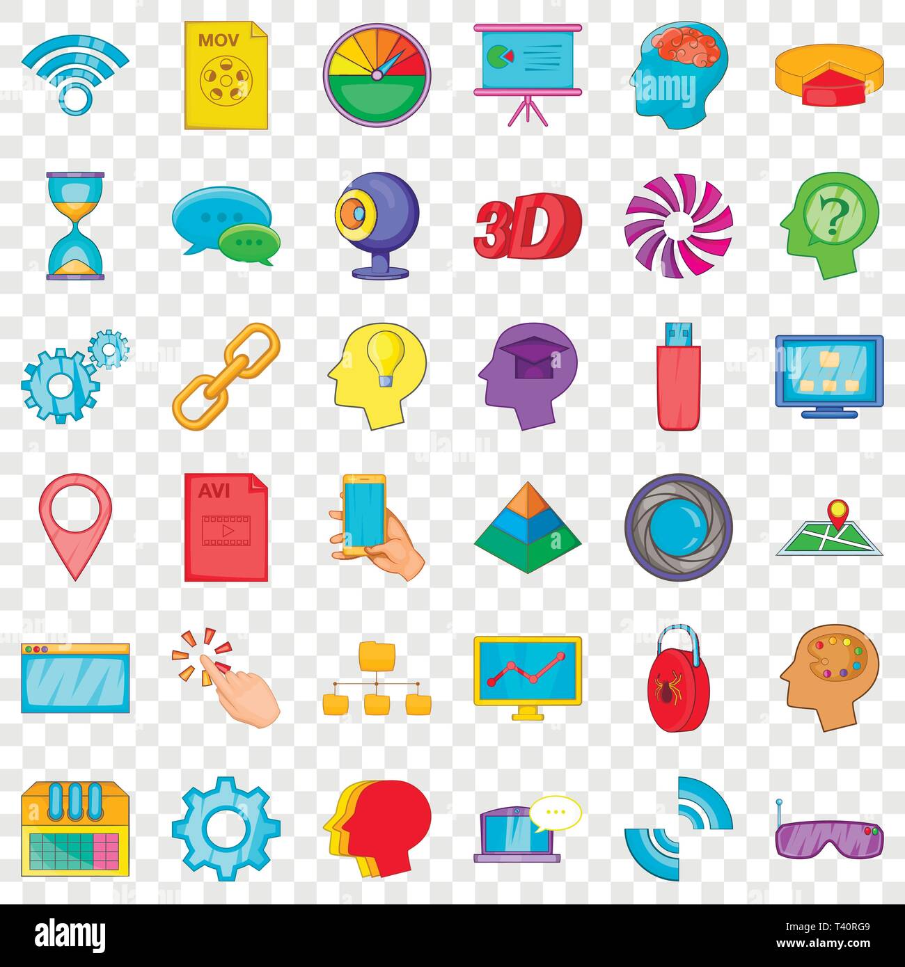 Web folder icons set, cartoon style Stock Vector Image & Art - Alamy