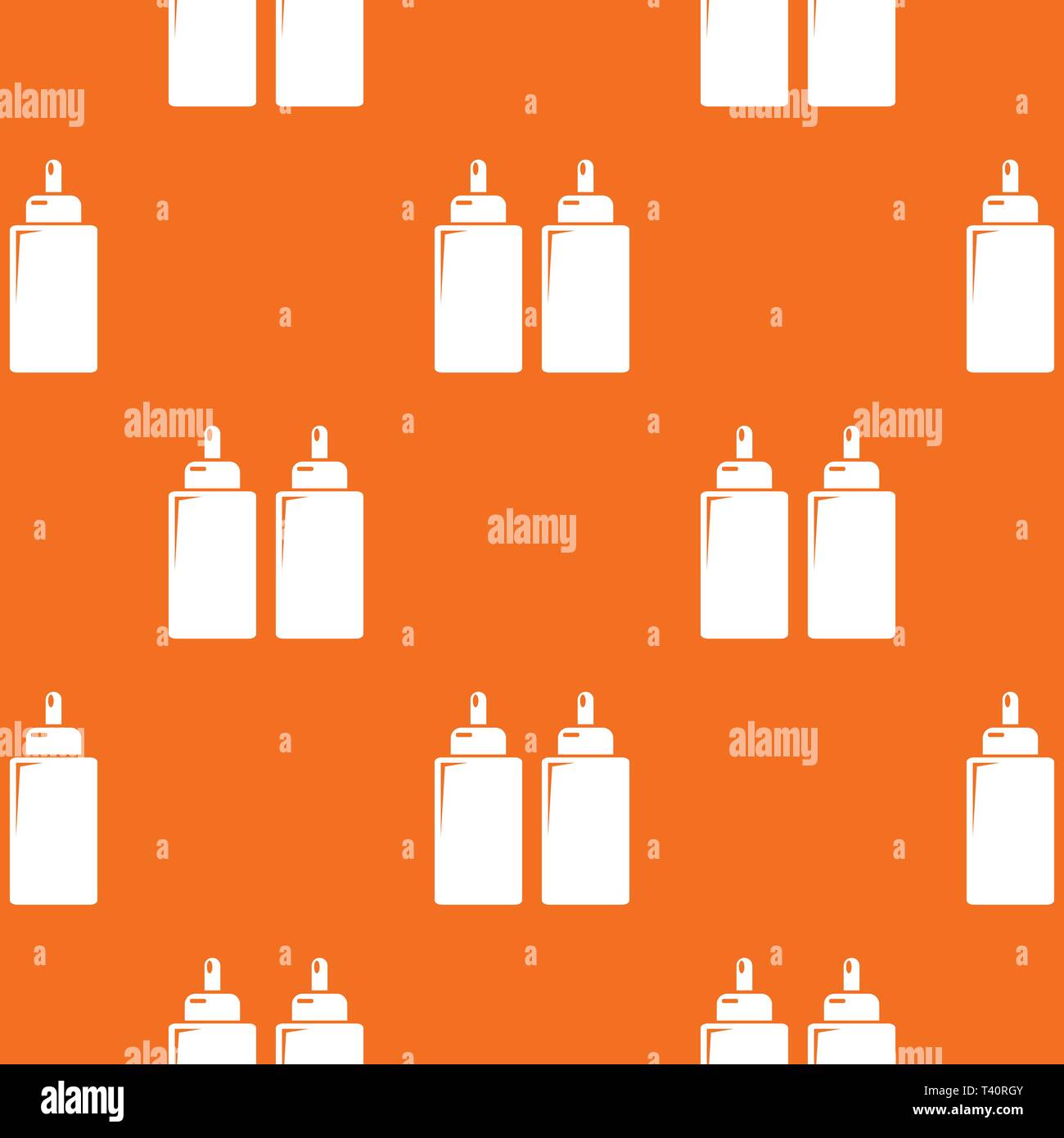 Ketchup mustard squeeze bottle pattern vector orange Stock Vector