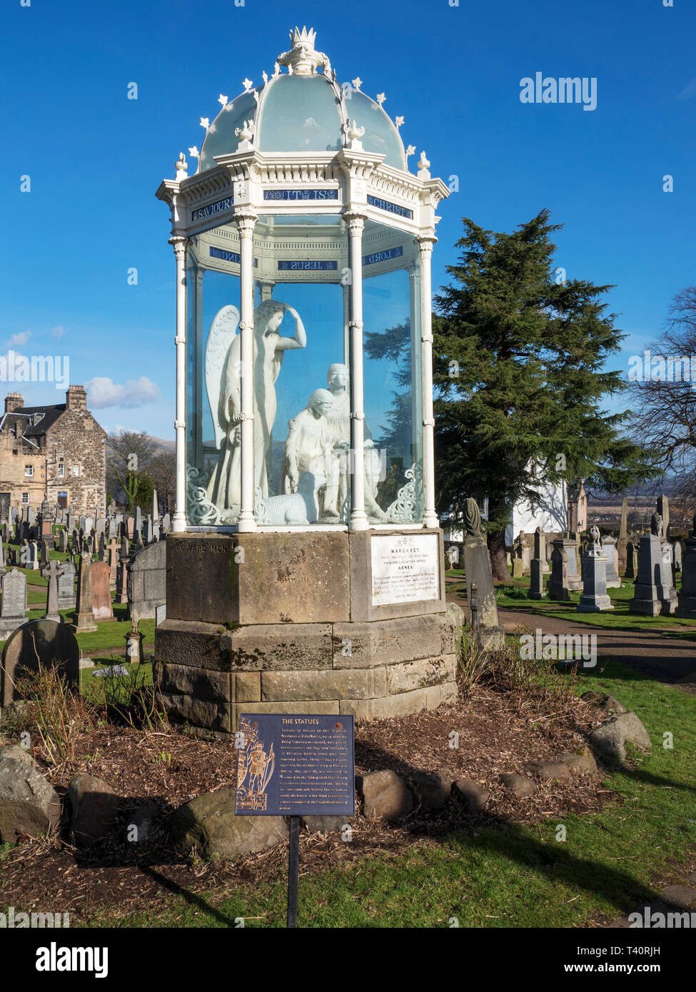 The Martyrs Monument marble group by Handyside Ritchie in the Old Town Cemetery City of Stirling Scotland Stock Photo
