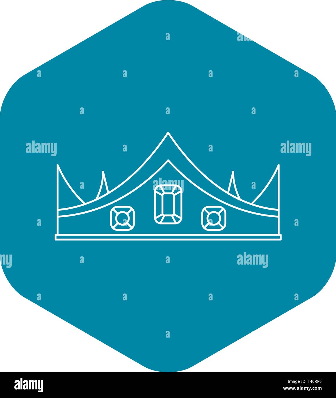 Crown icon, outline style Stock Vector Image & Art - Alamy