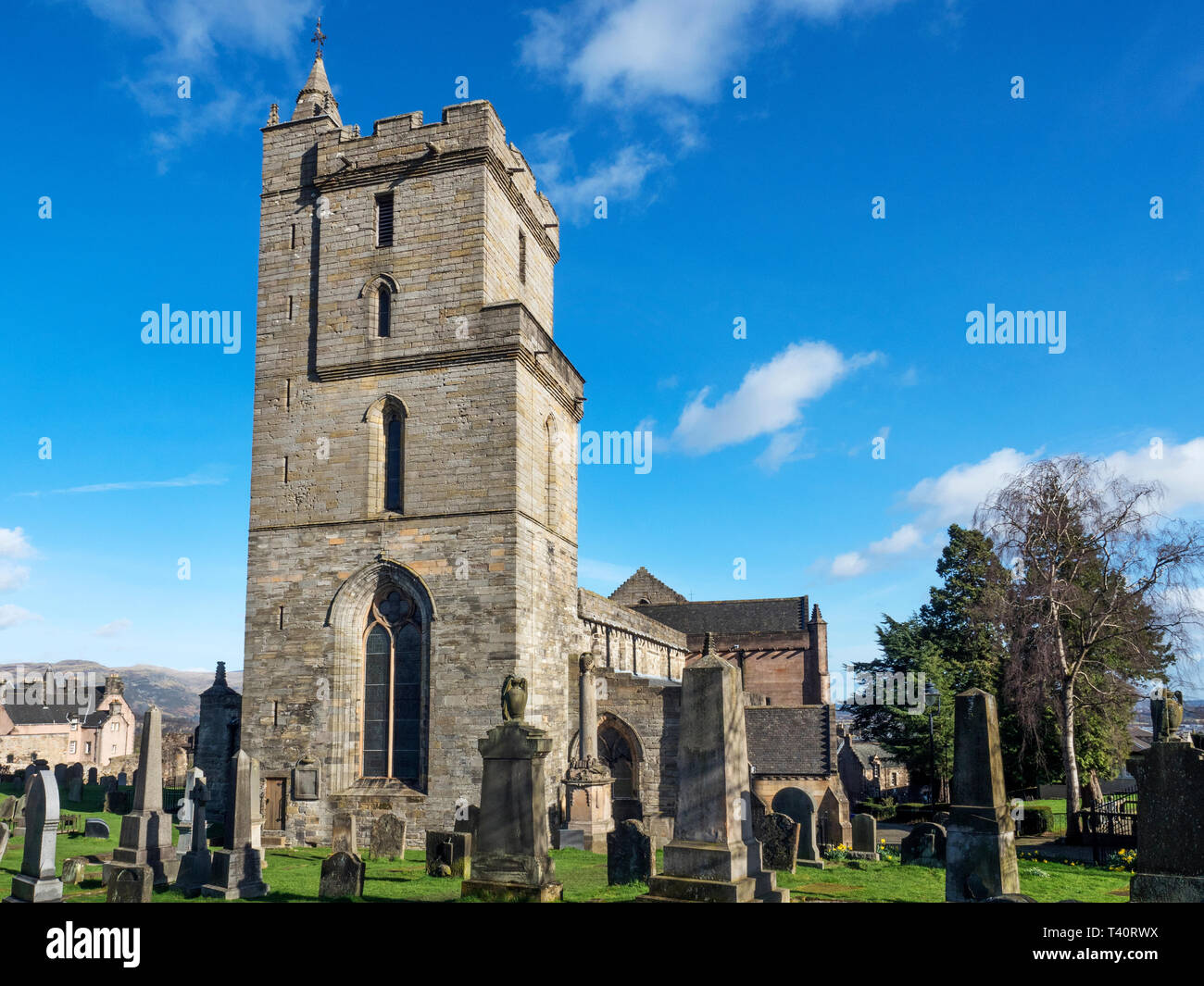 Church of the Holy Rude at the Old Town Cemetery City of Stirling Scotland Stock Photo