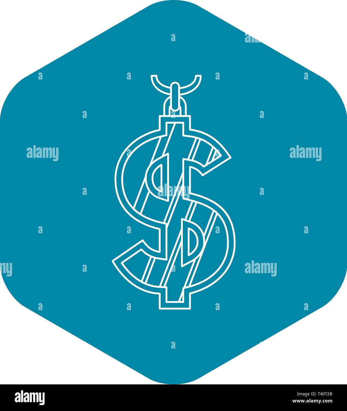 Dollar symbol icon, outline style Stock Vector Image & Art - Alamy