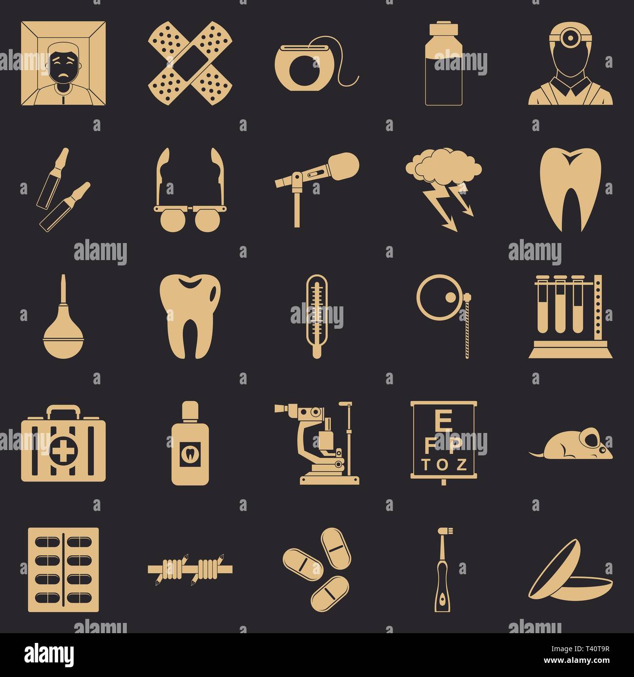 Medico icons set, simple style Stock Vector Image & Art - Alamy