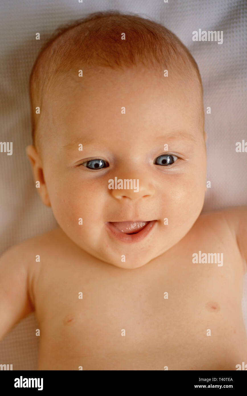 Childbirth and care of newborn baby. Health care for happy baby