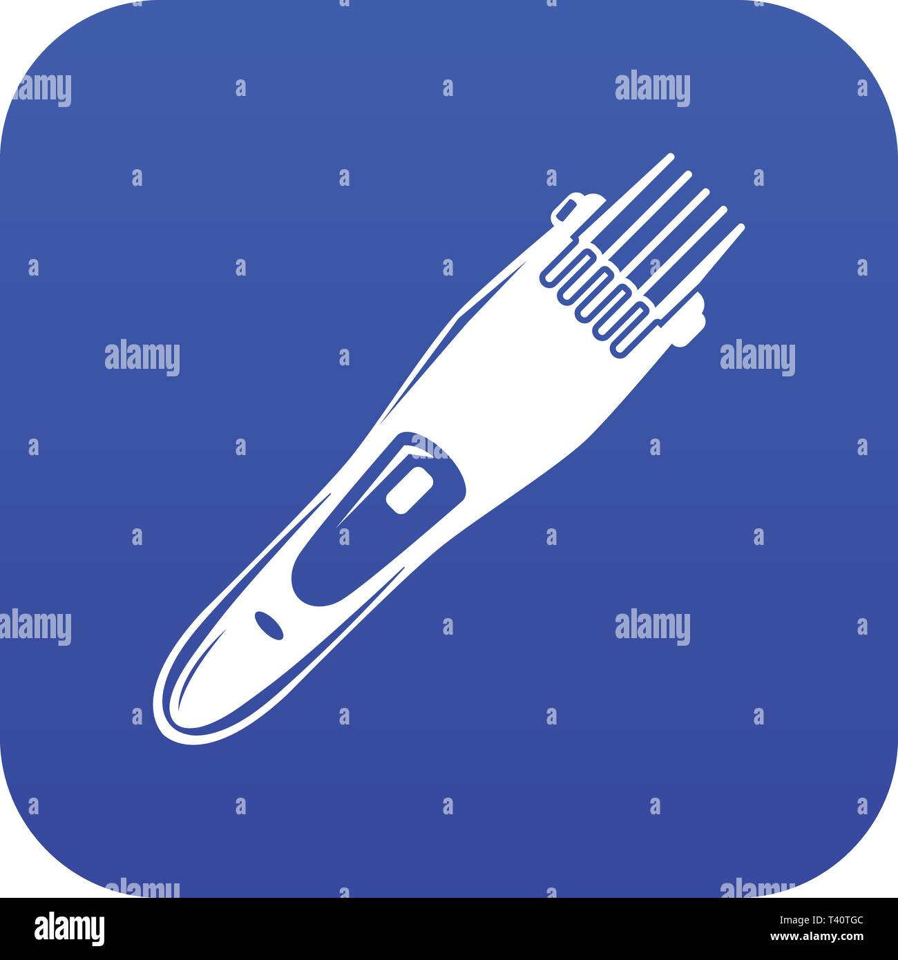 Electric hair clipper icon blue vector Stock Vector Image & Art Alamy
