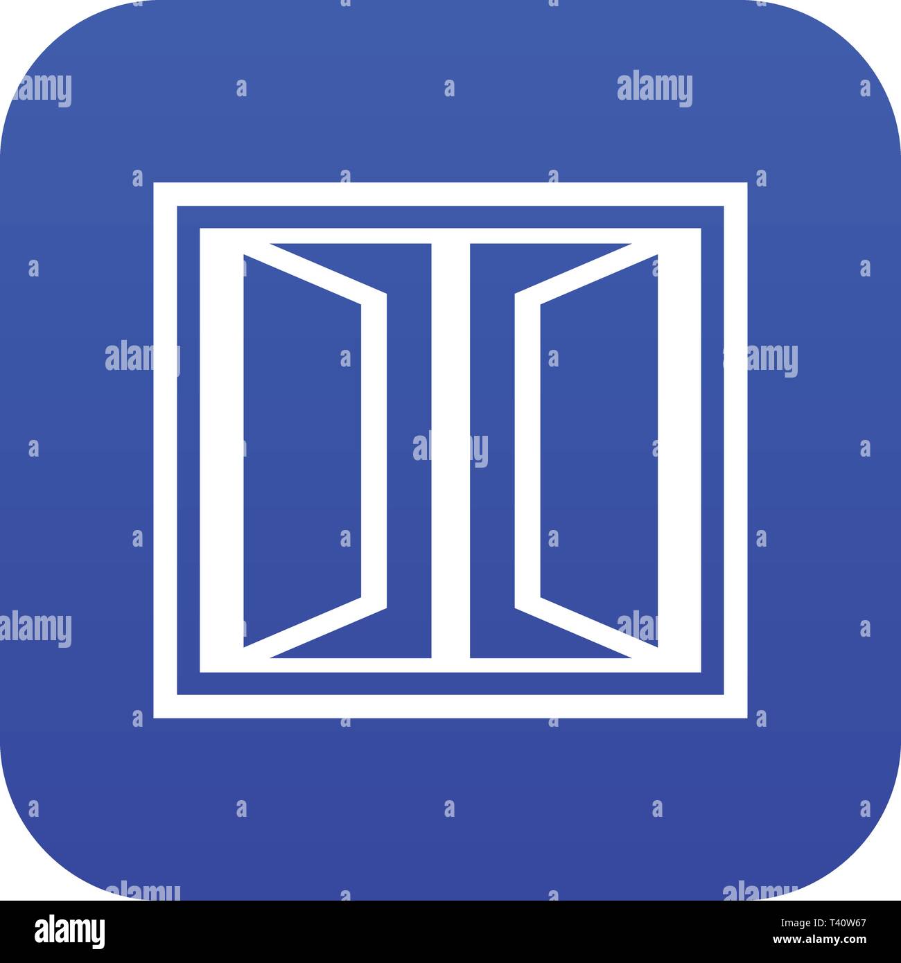 Plastic window frame icon blue vector Stock Vector Image & Art - Alamy
