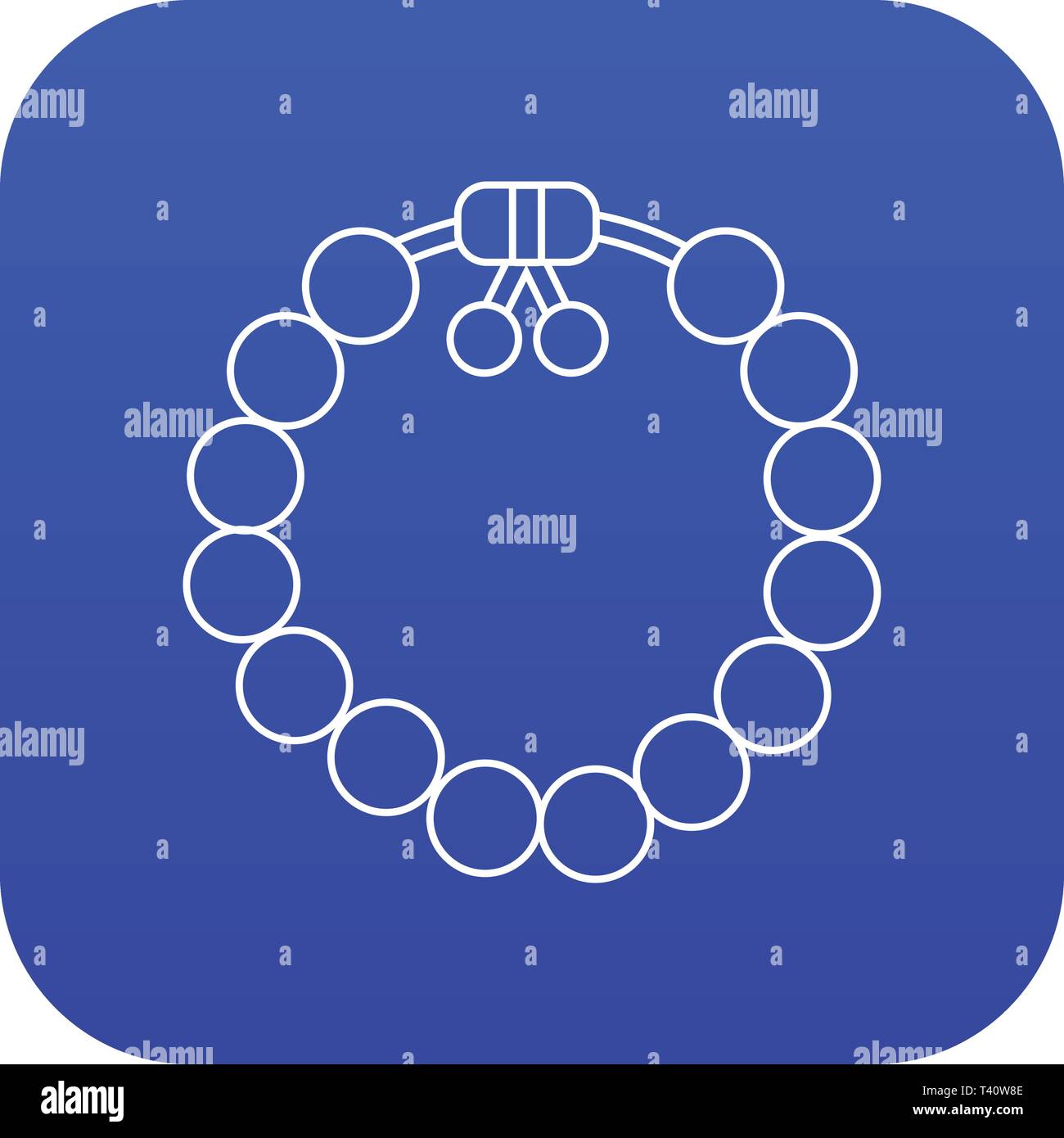 Charming gemstone bracelet icon blue vector Stock Vector