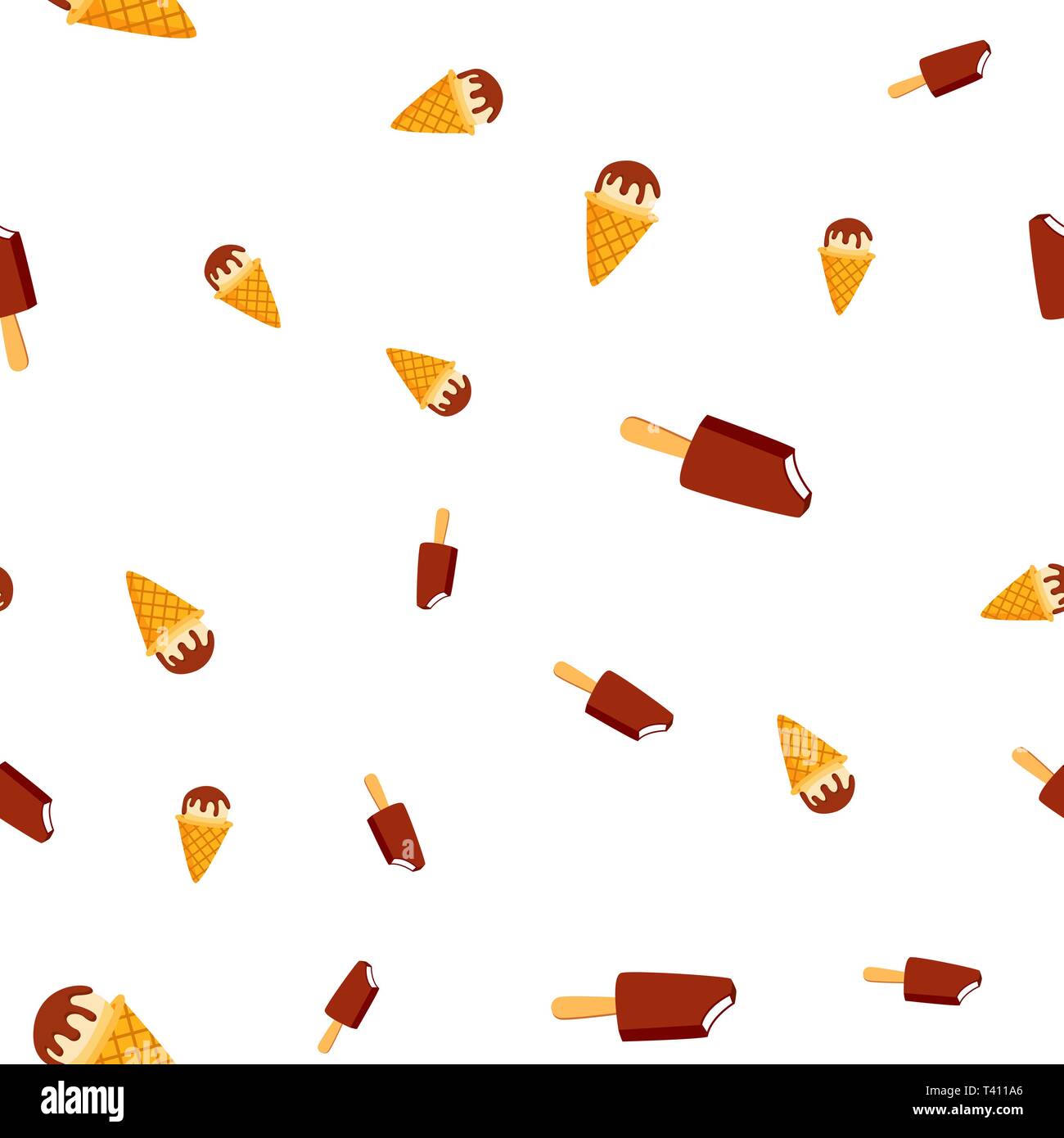 Ice Cream Seamless Pattern Vector. Cold Vanilla Cone. Tasty Cold Food. Cute  Graphic Texture. Textile Backdrop. Cartoon Colorful Background Stock Vector  Image \u0026 Art - Alamy, image size:1300x1390