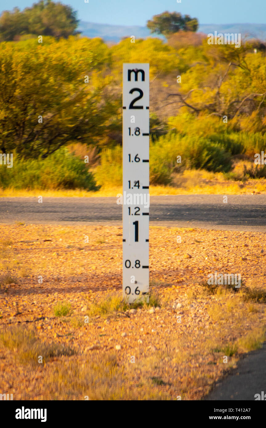 Flood depth indicator sign hires stock photography and images Alamy