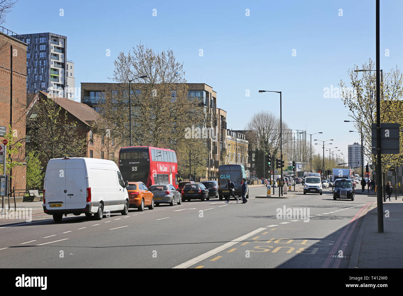 London's Old Kent Road, the famous section of the A2 trunk road to ...